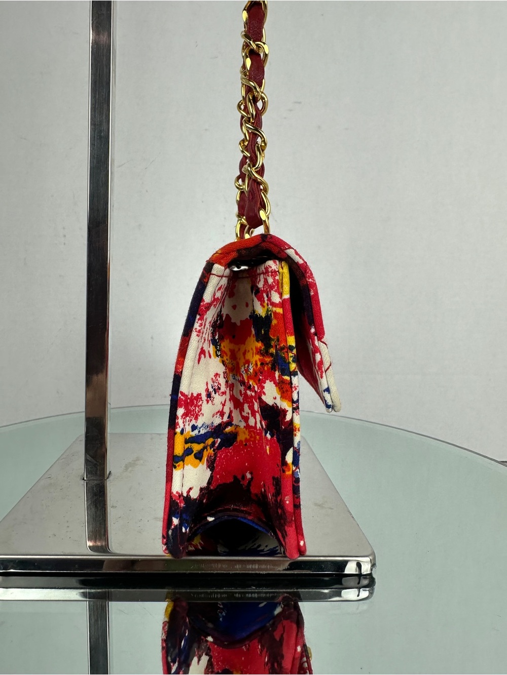 CHANEL Graffiti Watercolor Matelassé Satin Flap / Crossbody Bag – Limited Ed. - Picture 4 of 11